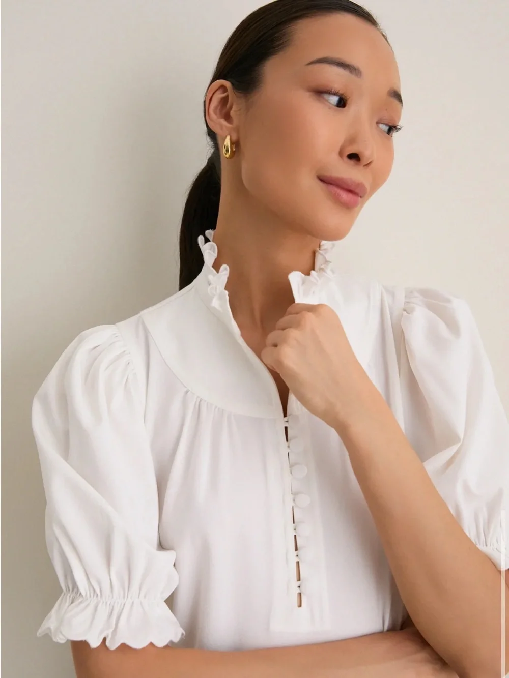 Pomander Place White Selena Blouse